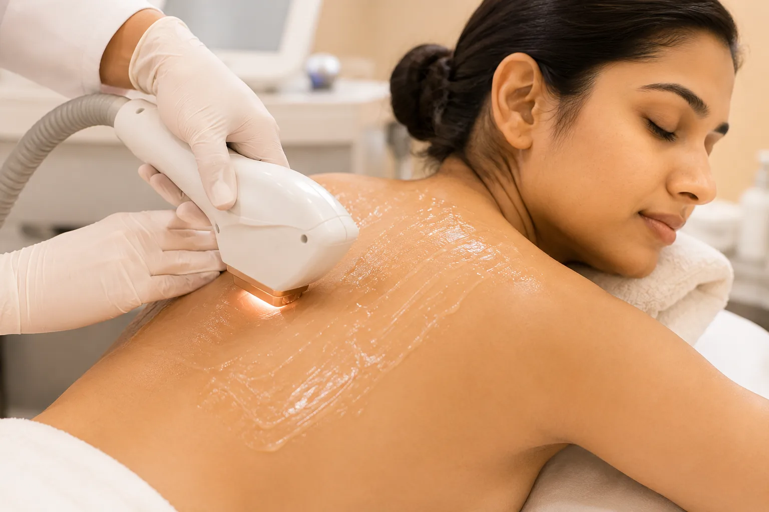 Body skin brightening treatment