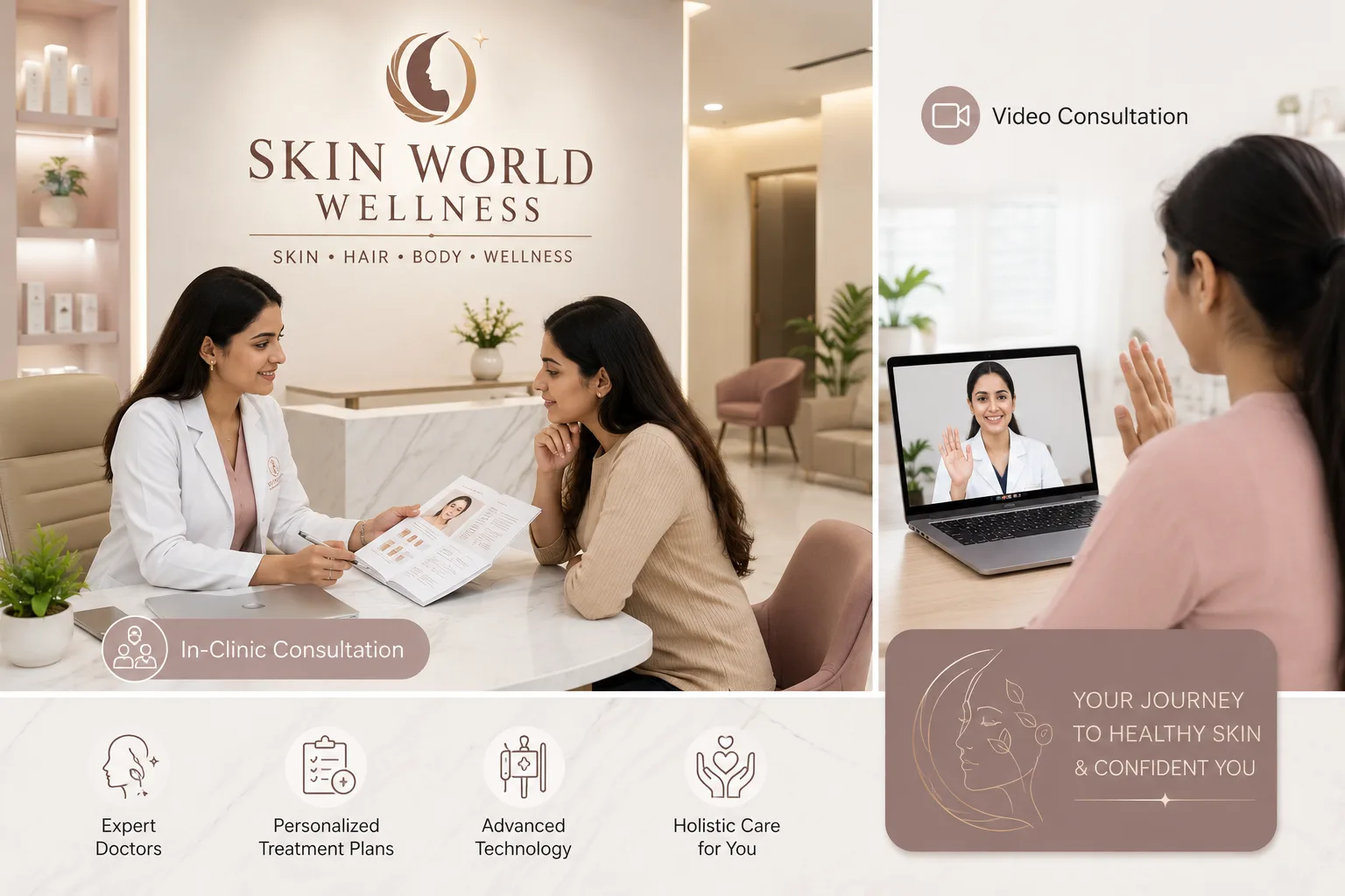 Skin clinic consultation