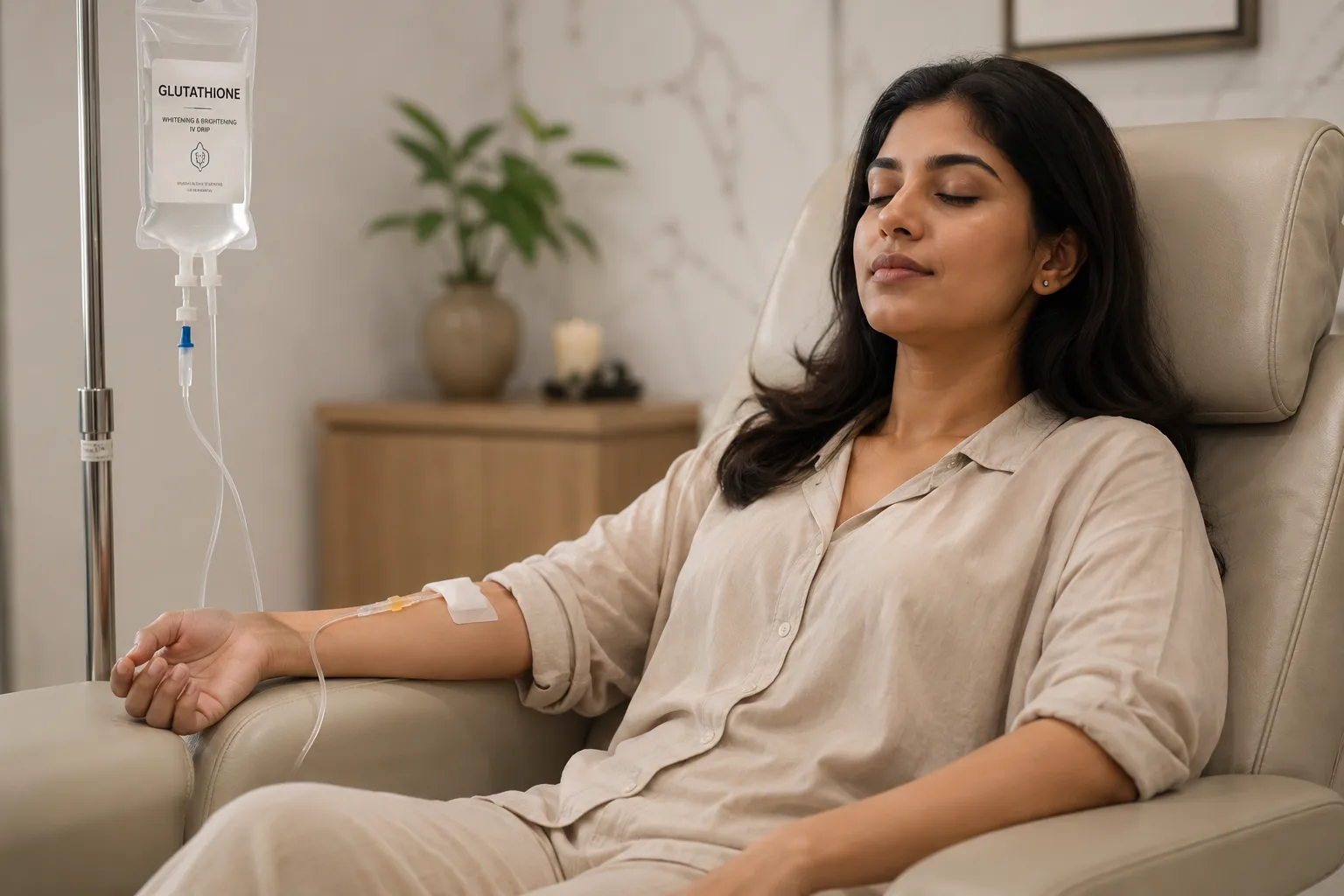 Glutathione drip treatment