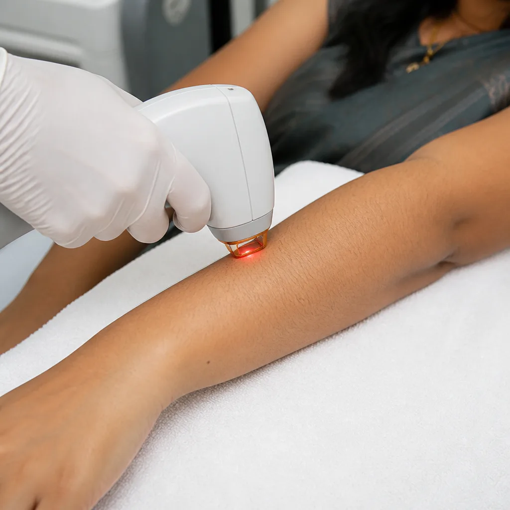 Laser hair reduction treatment