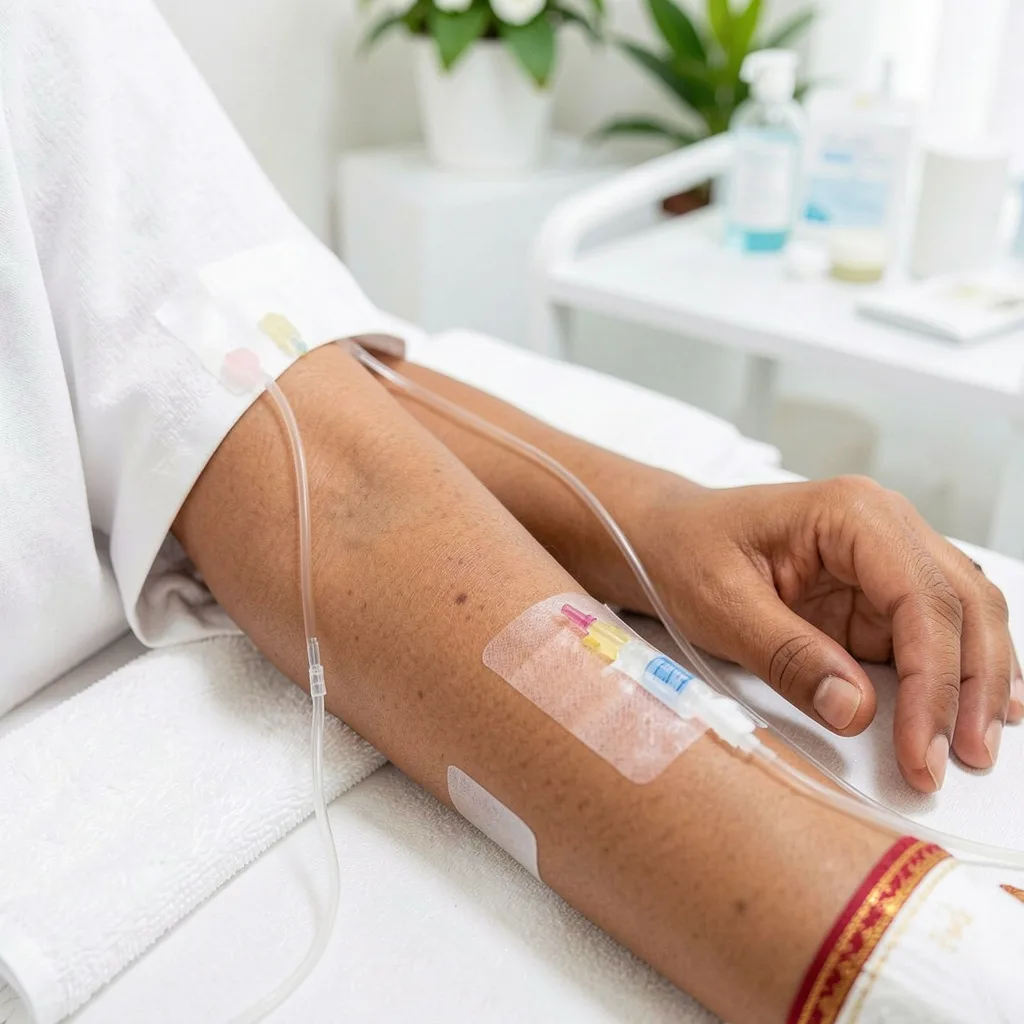 Glutathione drip treatment