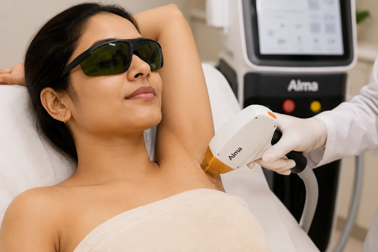 Laser hair reduction treatment